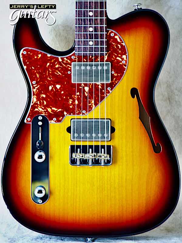 sale guitar for lefthanders new electric Suhr Alt T 3 Tone Burst No.161 Close-up View