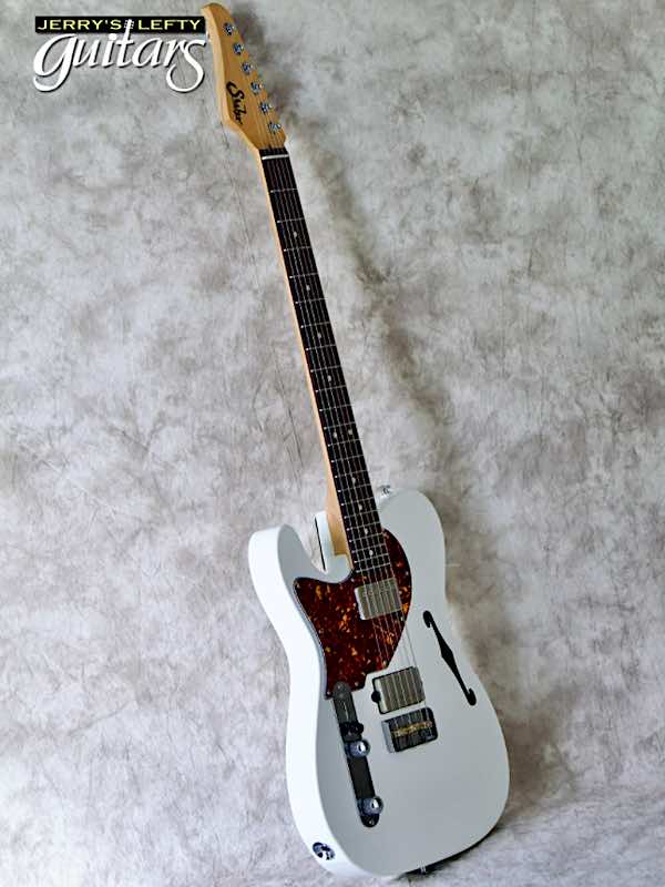 for sale left hand guitar Suhr Alt T Olympic White No.559 Side view