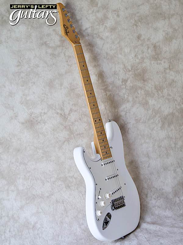sale guitar for lefthanders new aged finish electric Suhr Classic Antique Olympic White No.074 Side View