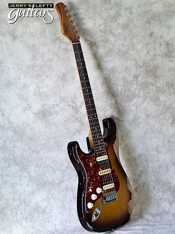 for sale left hand guitar Suhr Ian Thornley Signature Classic S Antique Roughneck No.163 Side view