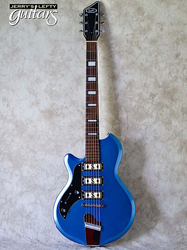 sale guitar for lefthanders used electric 2018 Supro Hampton Ocean Blue Metallic No.849 Front View