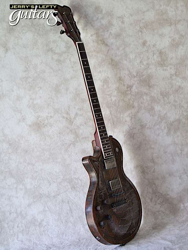 sale guitar for lefthanders used electric Trussart Rust O Matic Holey SteelDeville No.165 Side View