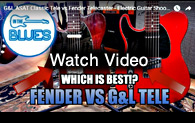 Video Fender versus G and L Tele left handed guitar from Jerry's Lefty Guitars
