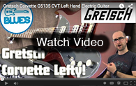 Video Gretsch G5135-CVT Corvette left handed guitar from Jerry's Lefty Guitars