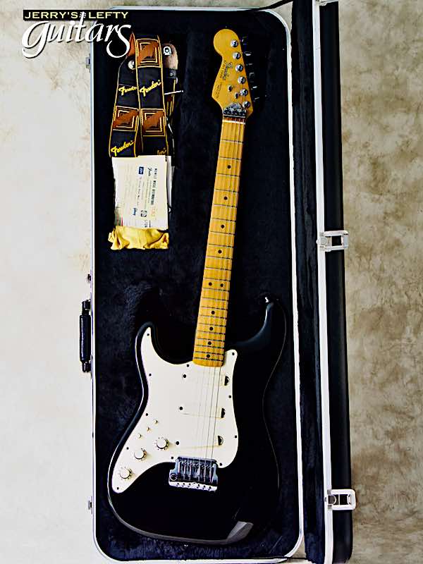sale guitar for lefthanders used 1983 Fender Vintage Elite Stratocaster in Black No.356 Case View