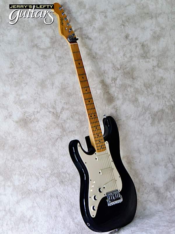 sale guitar for lefthanders used 1983 Fender Vintage Elite Stratocaster in Black No.356 Side View