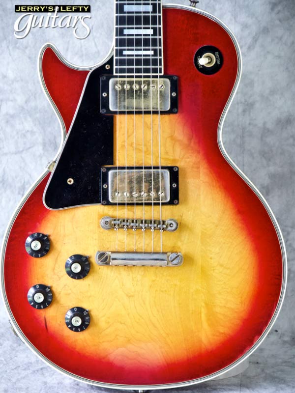 sale guitar for lefthanders used electric 1974 Gibson Les Paul Custom 20th Anniv. Vintage Electric No.789 Close-up View
