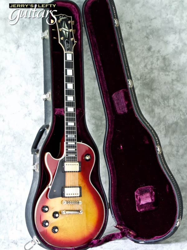 sale guitar for lefthanders used electric 1974 Gibson Les Paul Custom 20th Anniv. Vintage Electric No.789 Case View