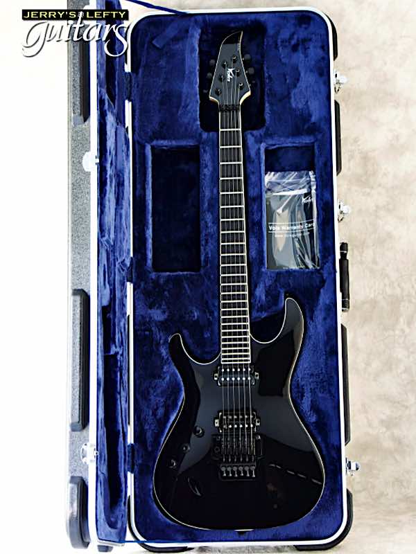 for sale left hand guitar Vola Luna FR EF Jet Black No.413 Case view