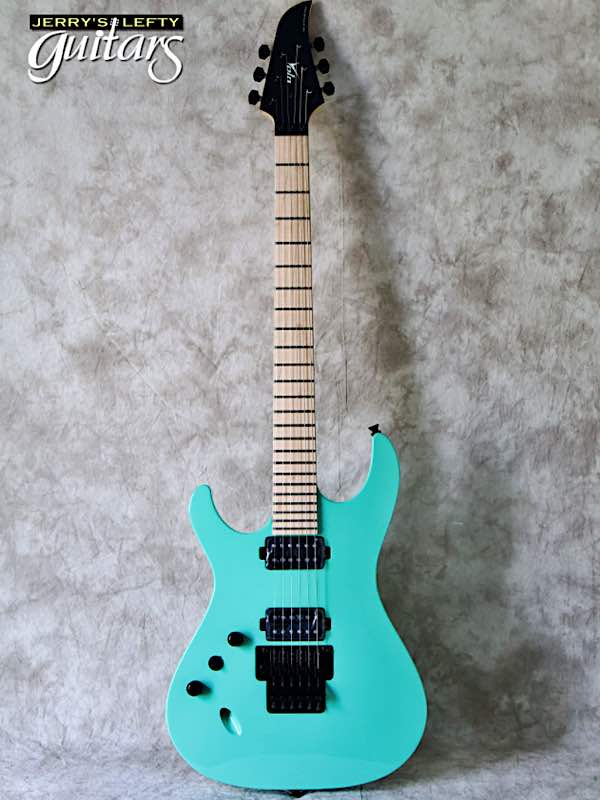 for sale left hand guitar Vola Luna FR MF Surf Green No.405 Front view